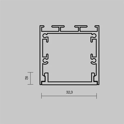 Рассеиватель для профиля 35×35 (Чёрный, 2 м), ALM-35-B-DF-2M 642040 (Черный) - фото 5