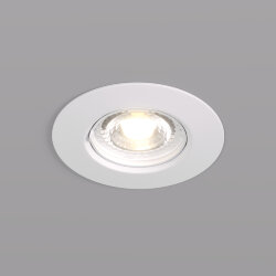 Встраиваемый светильник, IP 20, 10 Вт, GU5.3, LED, белый, пластик, Denkirs DK3028-WH