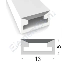 Cиликоновая оболочка T0513 S2 (13*5mm, pcb 10mm, прозрачный рассеиватель)