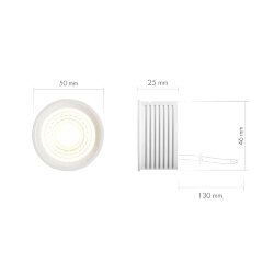 Керамический светодиодный модуль. Белый с прозрачной линзой 60 градусов, 8 Вт, 3000К, диммируемый, Denkirs DK3000-8W dim