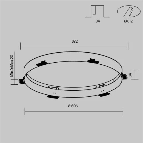 Аксессуар для встраиваемого светильника Zon (Белый) - фото