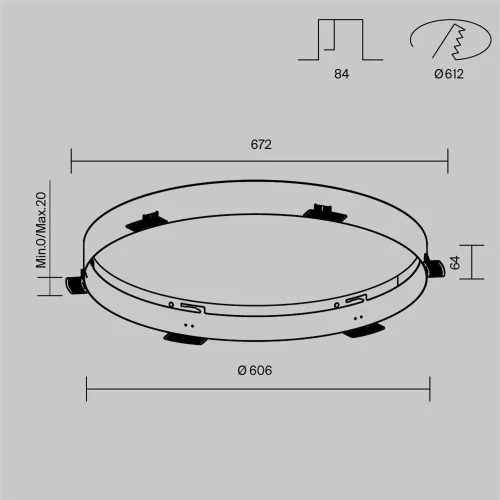 Аксессуар для встраиваемого светильника Zon (Белый) - фото 10