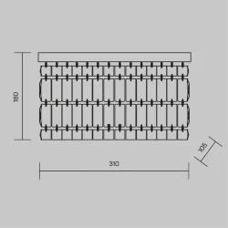 Настенный светильник (бра) Dune E14х60 (Золото)
