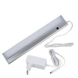 ULI-F41-5.5W-4200K-DIM SENSOR IP20 SILVER Панель линейная светодиодная ультратонкая, с бесконтактным выключателем, 300х53х14мм, 280Lm, Серебристый