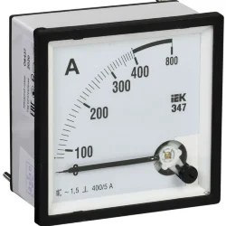 Амперметр Э47 72х72мм 400/5А кл. точн. 1.5 IEK IPA10-6-0400-E