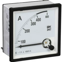 Амперметр Э47 72х72мм 400/5А кл. точн. 1.5 IEK IPA10-6-0400-E