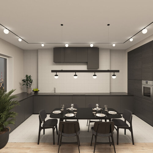 DK8050-BK Рассеивающий светильник SMART MOON 5W DIM 3000K-6000K, ?100мм, черный, акрил. Фото 4