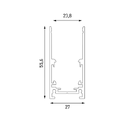 'Шинопровод накладной глубокий, серия SY-LINK, Белый, IP20, SY-LINK-20S1-2.5-WH 019271