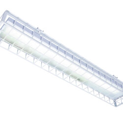 Накладной светодиодный светильник для спортзалов с защитной решеткой 80 Вт IP44 1280x250x95 мм 6000К Призма