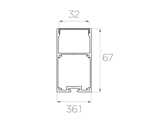 Профиль накладной алюминиевый LC-LP-6735-2 Anod - фото 3