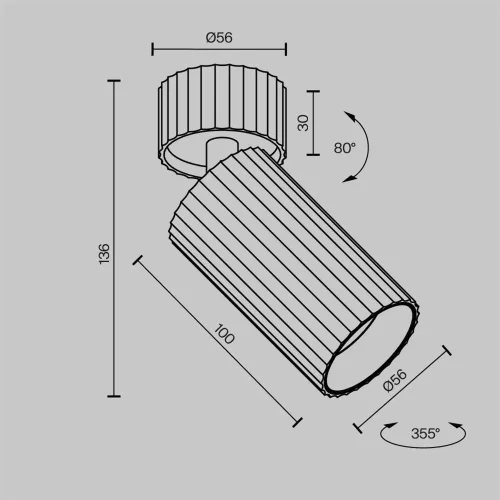 Потолочный светильник Calipso GU10 10Вт (Черный) - фото 4