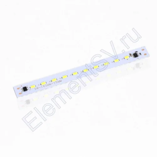 Светодиодная линейка 2835, 12 led, 220V, 5W, 160mm, D164, white - фото.