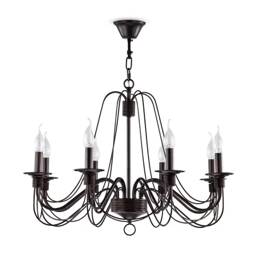 Серия светильников в классическом стиле. Подсвечники и основание для крепления рожков выполнены в виде катушек, обвитых веревкой. Серия имеет два цвета - белый с золотом и коричневый. (Коричневый) - фото 2