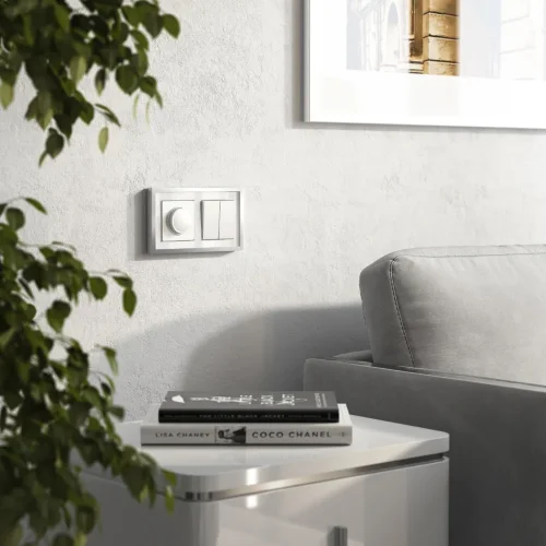 Рамка из металла на 2 поста Baguette белый/серебро W0022850 - фото 2