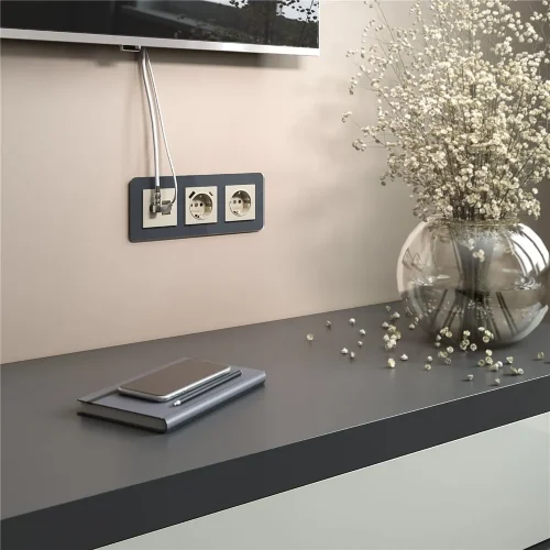 Розетка ТВ+Ethernet RJ-45 6 cat. (слоновая кость) W1181303 - фото 3