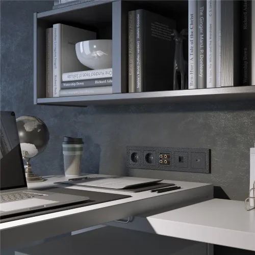 Накладка для RJ-11 (Hammar черный) W1292008 - фото 4