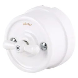 Выключатель на 4 положения двухклавишный белый ретро W5620001