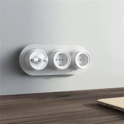 Выключатель на 4 положения двухклавишный белый ретро W5620001