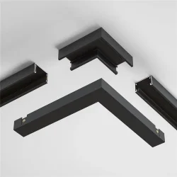 Коннектор угловой, накладной Basity, черный (Черный)