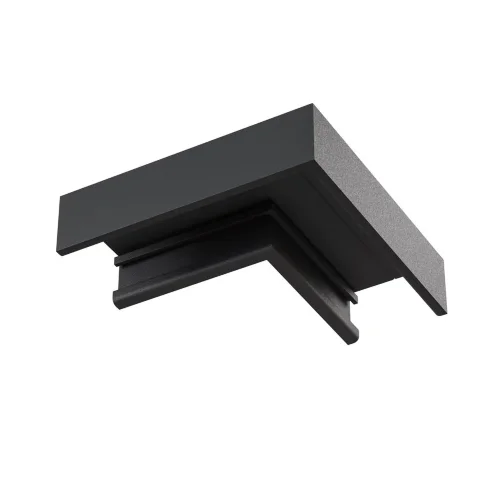 Коннектор угловой, накладной Basity, черный (Черный) - фото