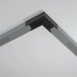 Коннектор угловой, накладной Basity, черный (Черный)