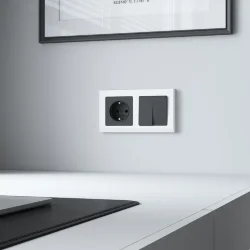 Рамка из поликарбоната на 2 поста Stark белый W0021801