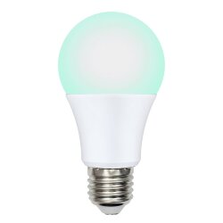 LED-A60-9W-SCBG-E27-FR-DIM IP65 PLO65WH Лампа светодиодная диммируемая для бройлеров, Спектр синий и зеленый.