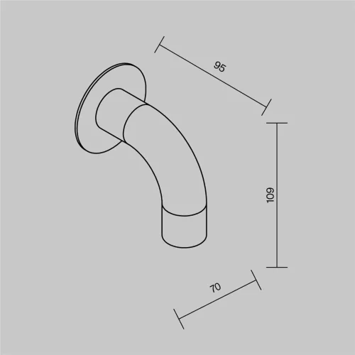 Настенный светильник (бра) Sleek 3000К 2Вт IP 65 (Графит) - фото 2