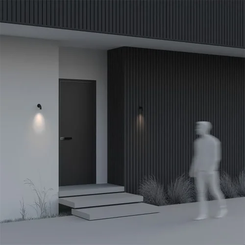 Настенный светильник (бра) Sleek 3000К 2Вт IP 65 (Графит) - фото 5