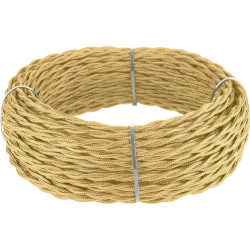 Ретро кабель витой 3х2,5 золотой песок (под заказ) W6453647