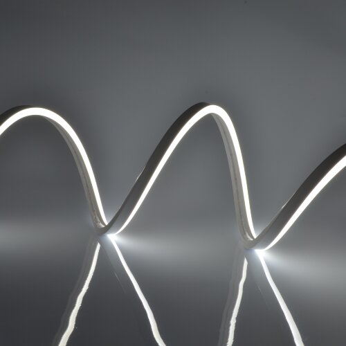 ULS-N03-2835-100LED-m-8mm-IP67-DC12V-11W-m-5M-6500K Светодиодная гибкая герметичная лента, NEON, Катушка 5м, в блистере, Дневной белый свет 6500K - фото 1