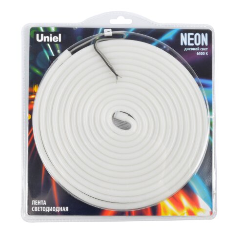 ULS-N03-2835-100LED-m-8mm-IP67-DC12V-11W-m-5M-6500K Светодиодная гибкая герметичная лента, NEON, Катушка 5м, в блистере, Дневной белый свет 6500K - фото 3