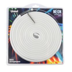 ULS-N03-2835-100LED-m-8mm-IP67-DC12V-11W-m-5M-6500K Светодиодная гибкая герметичная лента, NEON, Катушка 5м, в блистере, Дневной белый свет 6500K