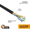Кабель витая пара U/UTP кат.5E 4х2х24AWG омедненный наружн. прокладки черн. 305м (м) PROCONNECT 01-0045-3 - фото