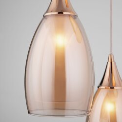 Подвесной светильник со стеклянным плафонами 50085/3 золото (044661)