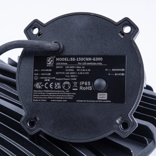 ULY-U44D-150W-6500K IP65 BLACK Светильник светодиодный промышленный, Дневной свет 6500K, Угол 90 градусов, TM Uniel - фото 8