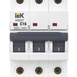 Выключатель автоматический модульный 3п C 16А M06N ARMAT IEK AR-M06N-3-C016