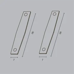 Коннектор прямой для шинопровода Levity, 2шт (Серебро)