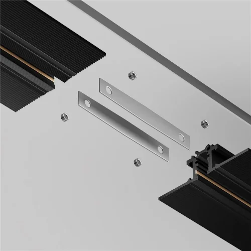 Коннектор прямой для шинопровода Levity, 2шт (Серебро) - фото 4