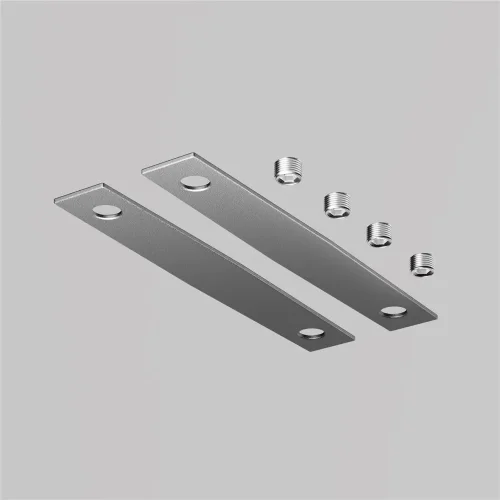 Коннектор прямой для шинопровода Levity, 2шт (Серебро) - фото 2