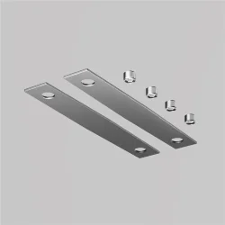 Коннектор прямой для шинопровода Levity, 2шт (Серебро)