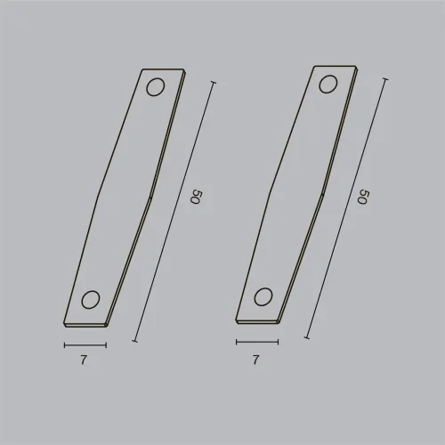 Коннектор прямой для шинопровода Levity, 2шт (Серебро) - фото 6