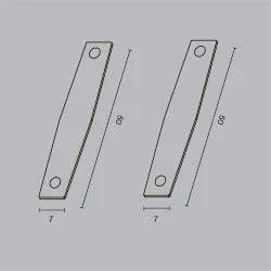 Коннектор прямой для шинопровода Levity, 2шт (Серебро) TRA184C-12S