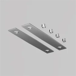 Коннектор прямой для шинопровода Levity, 2шт (Серебро) TRA184C-12S