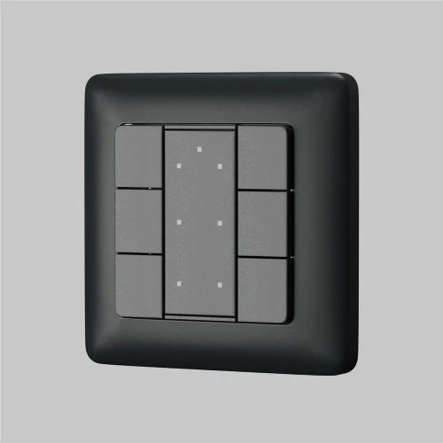 6-ти кнопочная настенная панель DALI (Черный) - фото 2