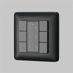 Кнопочная настенная панель 6-ти клавишная DALI (Черный) 721045