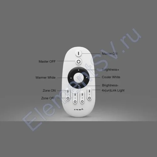 Кнопочный пульт Mi-Light FUT007 P821 (CCT+ Brightness, 1-4 zone, 2.4GHz) - фото 3.