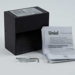 ULU-S03A-3W-4000K IP54 BLACK Светильник светодиодный уличный, Архитектурный накладной, Белый свет 4000K, Корпус черный.