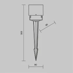 Ландшафтный светильник Ares 3000K 8Вт IP 65 (Черный)