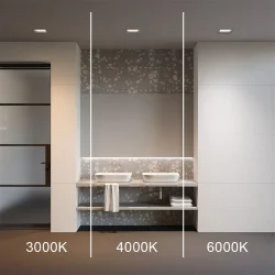 Встраиваемый светильник Okno 3000-4000-6000K 24W 100° IP 44 (Черный)